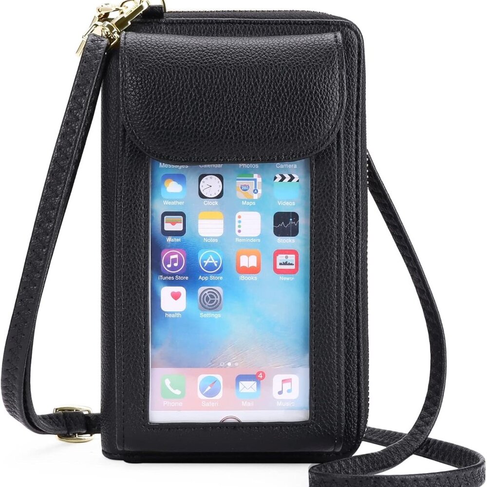Small Cell Phone Crossbody Bag Purse for Women, PU Leather Wallet Purse…